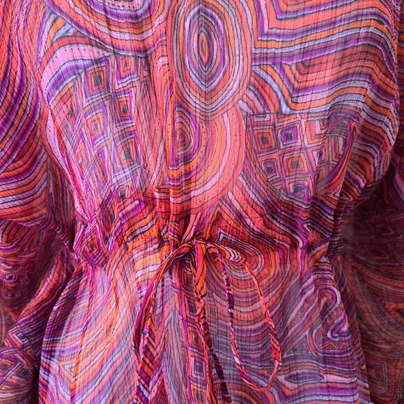 California Breeze Women Sheer Coastal Top Multicolor Free Size Pre-Owned - Picture 4 of 12